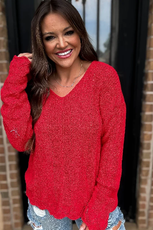 Open - Front Women's Cardigan - Style Mohair SweatersHello Autumn Red Detailed Sweater Open - Front Women's Cardigan - Style Mohair SweatersHello Autumn Red Detailed Sweater