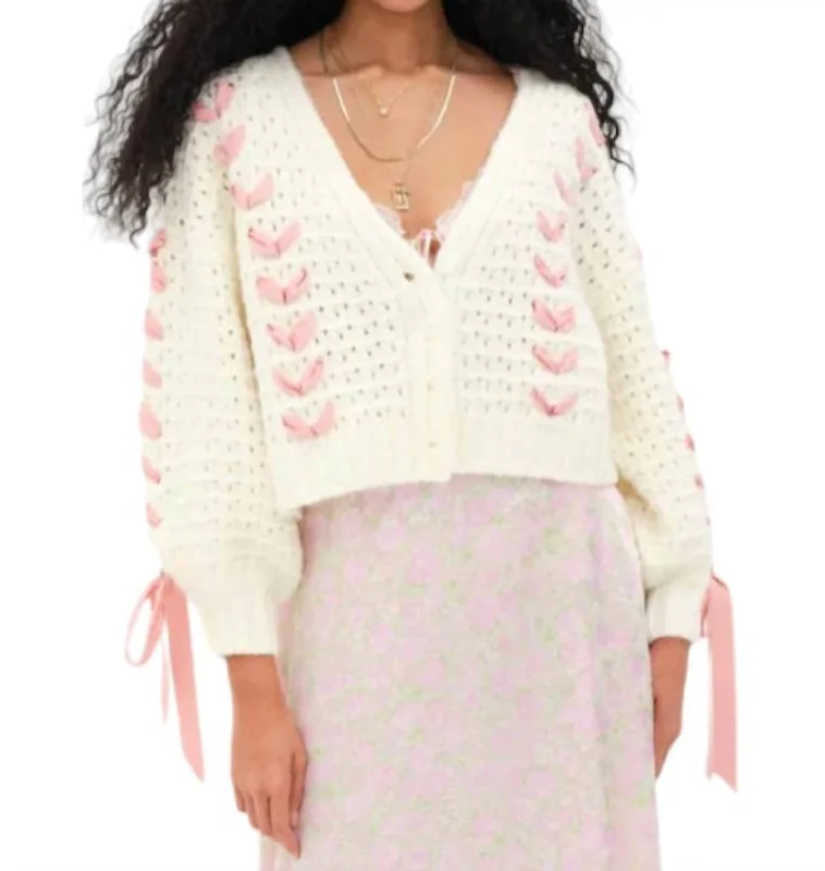 A - Line Women's Merino Wool Sweater Dresses in Classic StylesLaurel Cardigan In White A - Line Women's Merino Wool Sweater Dresses in Classic StylesLaurel Cardigan In White