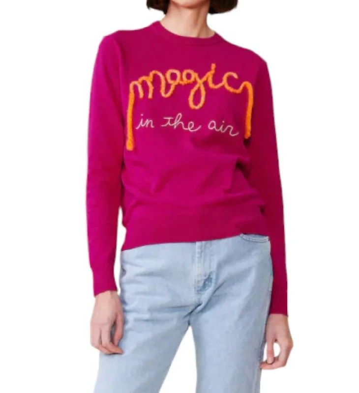 Mini - Length Women's Chunky Knit Sweater Dresses in Bold HuesMagic In The Air Sweater In Fuchsia Rose Mini - Length Women's Chunky Knit Sweater Dresses in Bold HuesMagic In The Air Sweater In Fuchsia Rose