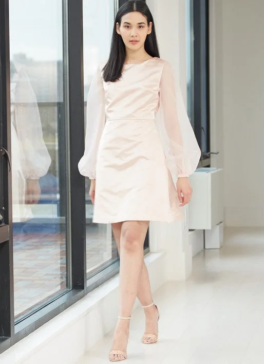 Short Sleeve Women's Cashmere Sweater Dresses in Pastel HuesMcCalls Dresses M7832