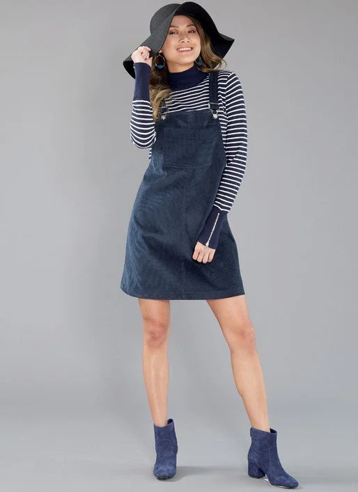 Plus Size Women's Long Sleeve Cable Knit Sweater DressesMcCalls Pinafore Dresses M7831 Plus Size Women's Long Sleeve Cable Knit Sweater DressesMcCalls Pinafore Dresses M7831