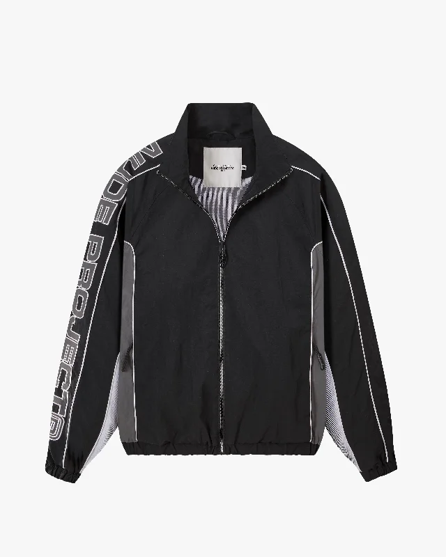V - Neck Women's Ribbed Wool Sweaters for FallCORE JACKET BLACK