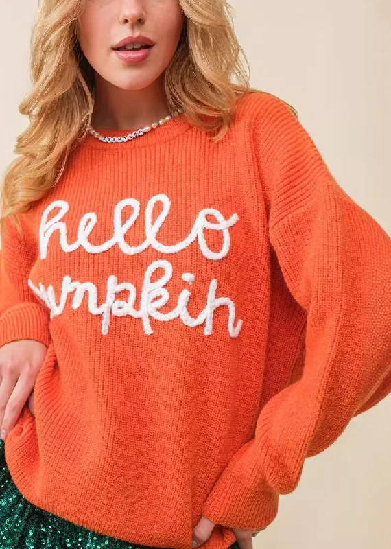Plus Size Women's Embroidered Sweaters in Ethnic StylesOrange Hollow Out Knit Sweaters O-Neck Long Sleeve Plus Size Women's Embroidered Sweaters in Ethnic StylesOrange Hollow Out Knit Sweaters O-Neck Long Sleeve