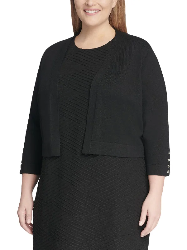 Tie - Front Women's Lambswool Sweaters in Pastel HuesPlus Womens Knit Open Front Shrug Sweater Tie - Front Women's Lambswool Sweaters in Pastel HuesPlus Womens Knit Open Front Shrug Sweater