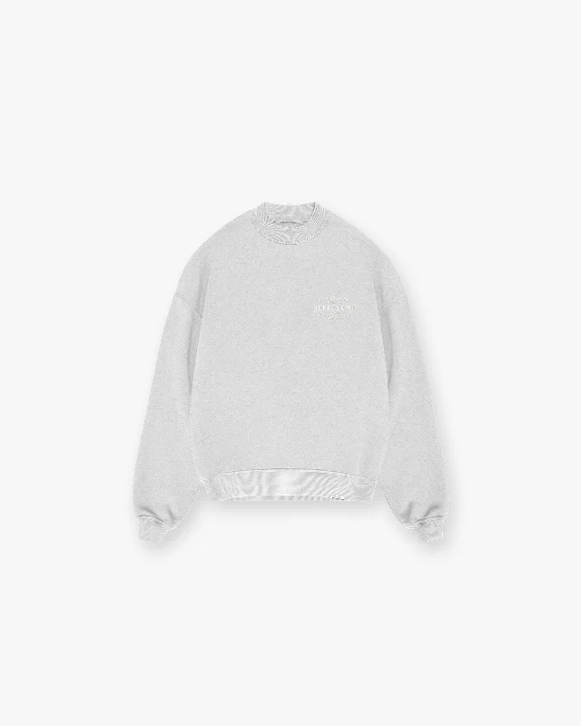 Bell - Sleeve Women's Mohair - Wool Blend SweatersRepresent Owners Club Stamp Sweater - Ash Grey Bell - Sleeve Women's Mohair - Wool Blend SweatersRepresent Owners Club Stamp Sweater - Ash Grey