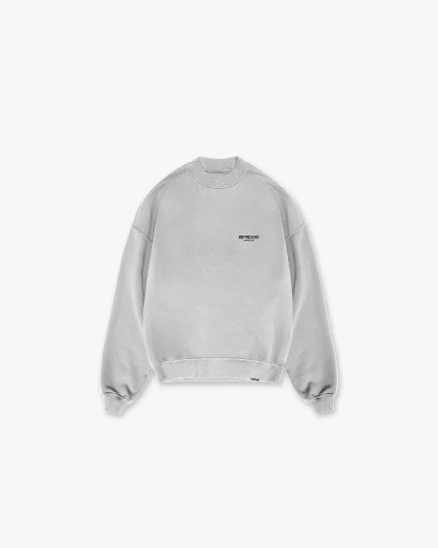 Tie - Front Women's Lambswool Sweaters in Pastel HuesRepresent Owners Club Sweater - Ash Grey Tie - Front Women's Lambswool Sweaters in Pastel HuesRepresent Owners Club Sweater - Ash Grey