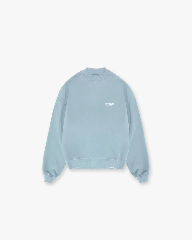 Cropped Women's Angora Blend Sweaters for a Trendy LookRepresent Owners Club Sweater - Powder Blue Cropped Women's Angora Blend Sweaters for a Trendy LookRepresent Owners Club Sweater - Powder Blue