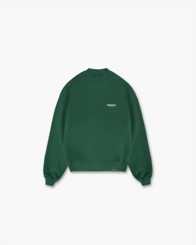Short Sleeve Women's Cotton Blend Sweaters in Pastel ColorsRepresent Owners Club Sweater - Racing Green Short Sleeve Women's Cotton Blend Sweaters in Pastel ColorsRepresent Owners Club Sweater - Racing Green