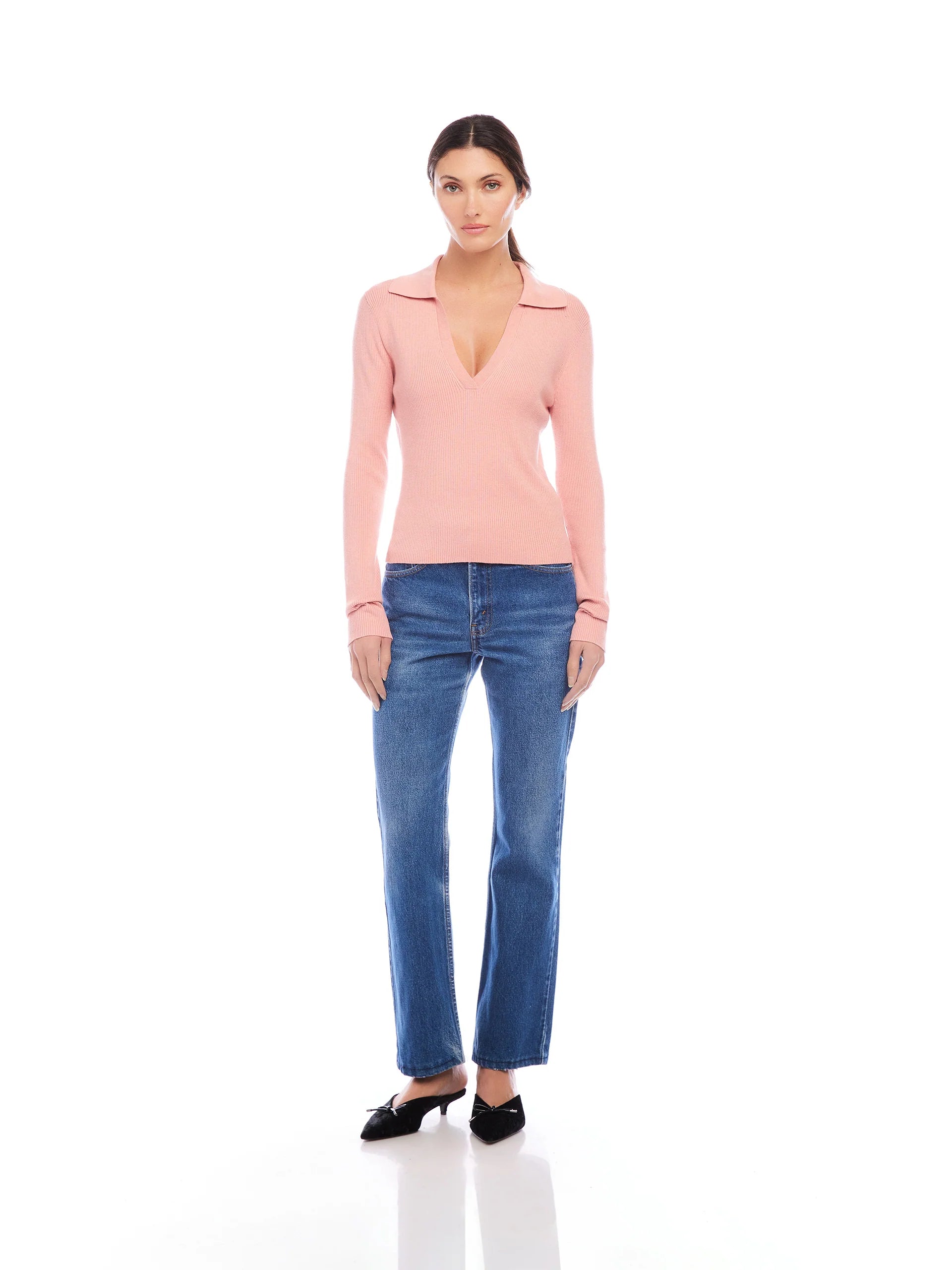 Cropped Women's Angora Blend Sweaters for a Trendy LookRory Sweater Rose