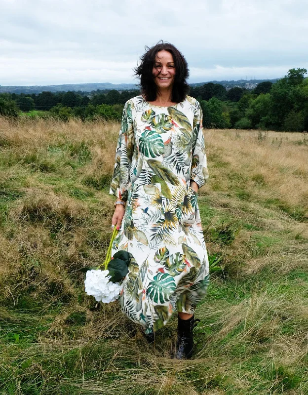 Midi - Length Women's Shetland Wool Sweater Dresses in Traditional PatternsSew Different Folia Frock Midi - Length Women's Shetland Wool Sweater Dresses in Traditional PatternsSew Different Folia Frock