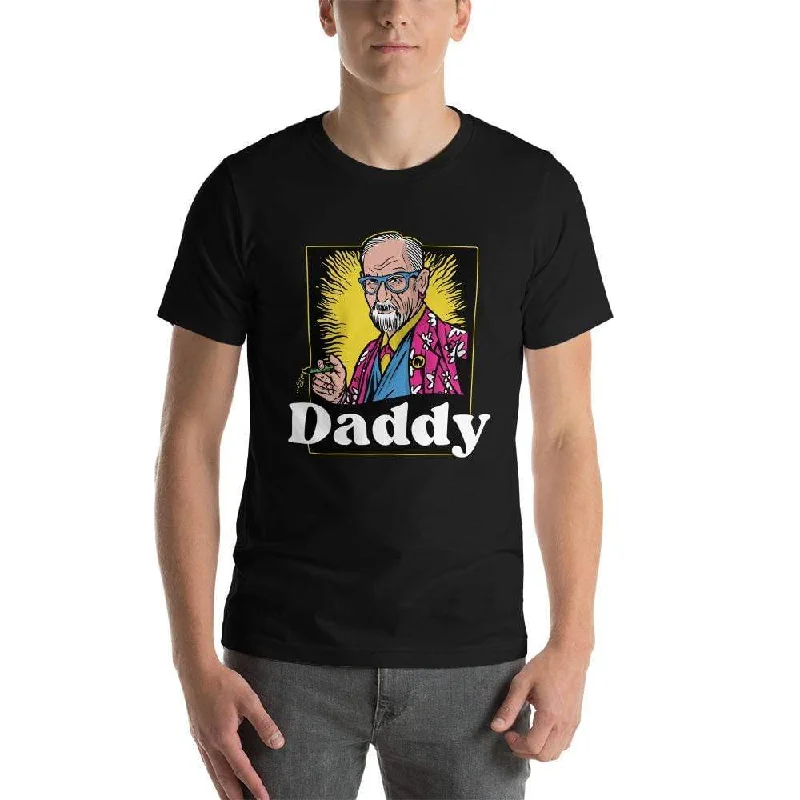 Striped Women T Shirt in a Classic PatternSigmund Freud - Daddy - Basic T-Shirt