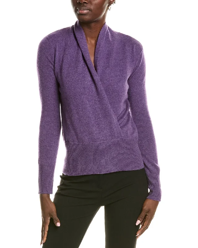 Plus Size Women's Oversized Chunky Knit Sweaterssofiacashmere Modern Faux Wrap Cashmere Sweater Plus Size Women's Oversized Chunky Knit Sweaterssofiacashmere Modern Faux Wrap Cashmere Sweater