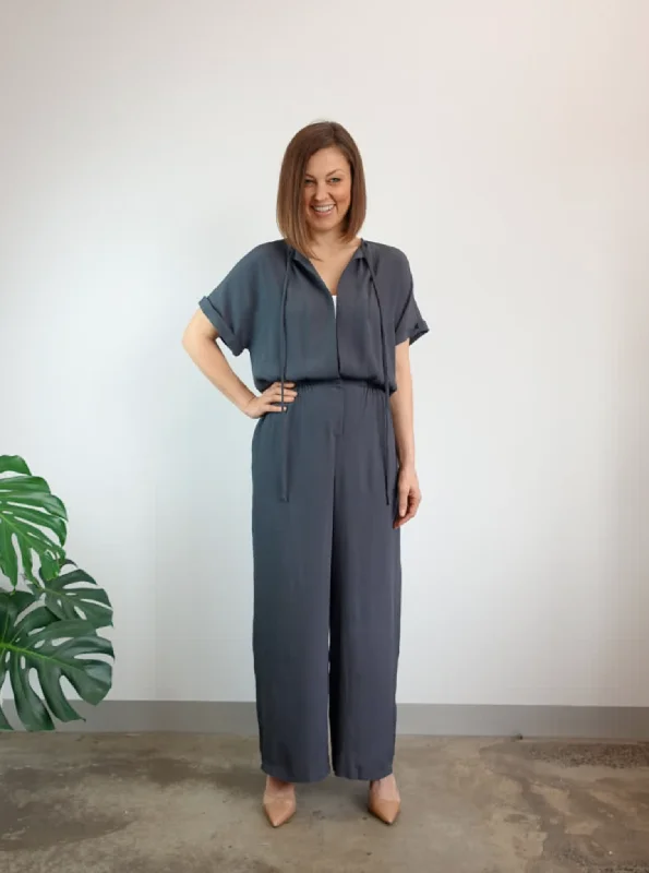 Plus Size Women's Fit - and - Flare Sweater Dresses with Ruffled HemStyle Arc Eadie Woven Jumpsuit Dress Plus Size Women's Fit - and - Flare Sweater Dresses with Ruffled HemStyle Arc Eadie Woven Jumpsuit Dress