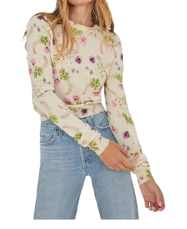 Sylvia Sweater In Spring Floral