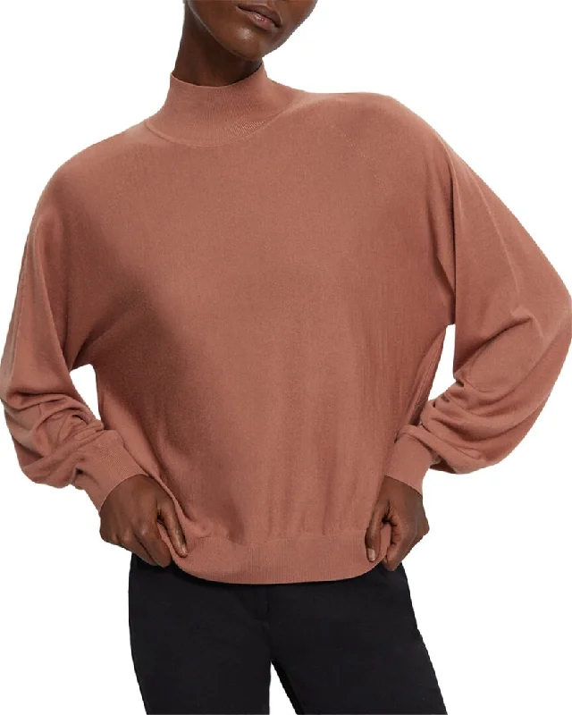 Open - Front Women's Cardigan - Style Mohair SweatersTheory Blouson Wool-Blend Turtleneck Sweater Open - Front Women's Cardigan - Style Mohair SweatersTheory Blouson Wool-Blend Turtleneck Sweater