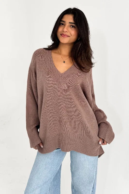 Thoughts Of You Sweater in Dark Taupe