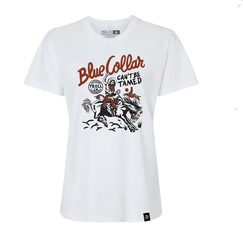 Muscle Women T Shirt for a Sporty and Casual LookTroll Co. Women's "Cant be Tamed" Graphic Short Sleeve T-Shirt Muscle Women T Shirt for a Sporty and Casual LookTroll Co. Women's "Cant be Tamed" Graphic Short Sleeve T-Shirt