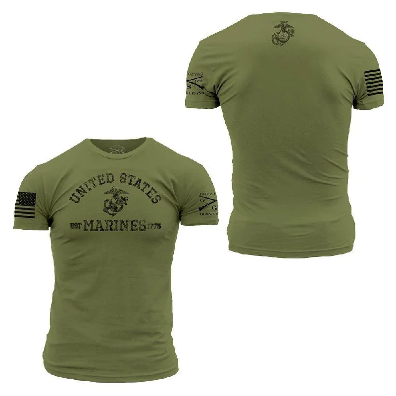 Plus Size Women T Shirt for a Comfortable and Flattering FitUSMC - Est. 1775 T-Shirt - Military Green Plus Size Women T Shirt for a Comfortable and Flattering FitUSMC - Est. 1775 T-Shirt - Military Green