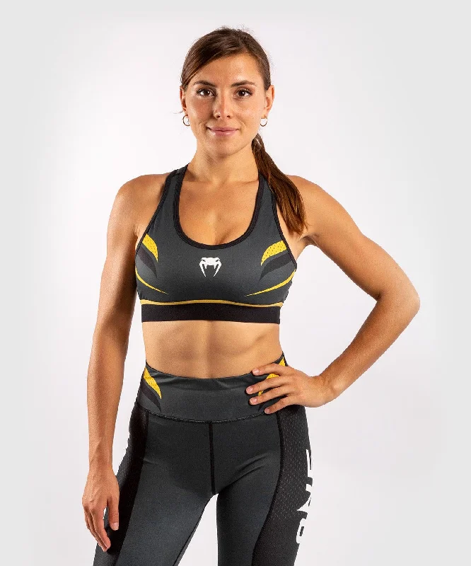 Distressed Women T Shirt with a Laid - Back AestheticVenum ONE FC Impact Sport Bra - Grey/Yellow Distressed Women T Shirt with a Laid - Back AestheticVenum ONE FC Impact Sport Bra - Grey/Yellow