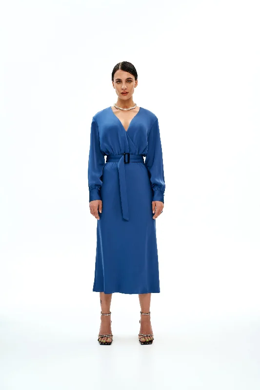 Mock Neck Women's Angora Blend Sweater Dresses in Solid ColorsVikisews Etel Dress