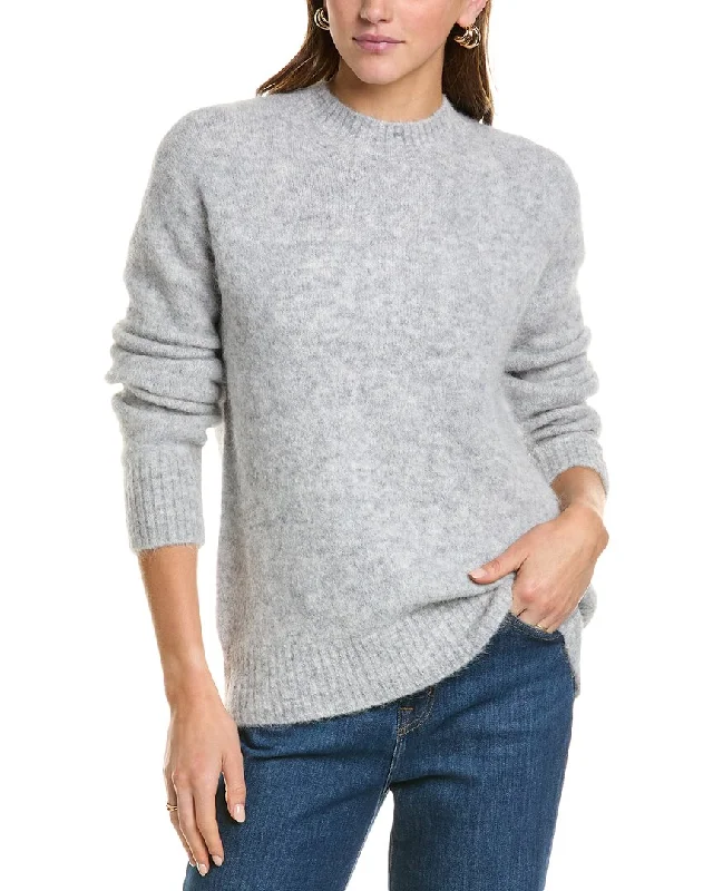 Sleeveless Women's Silk - Trimmed Sweaters for SummerVince Alpaca-Blend Sweater