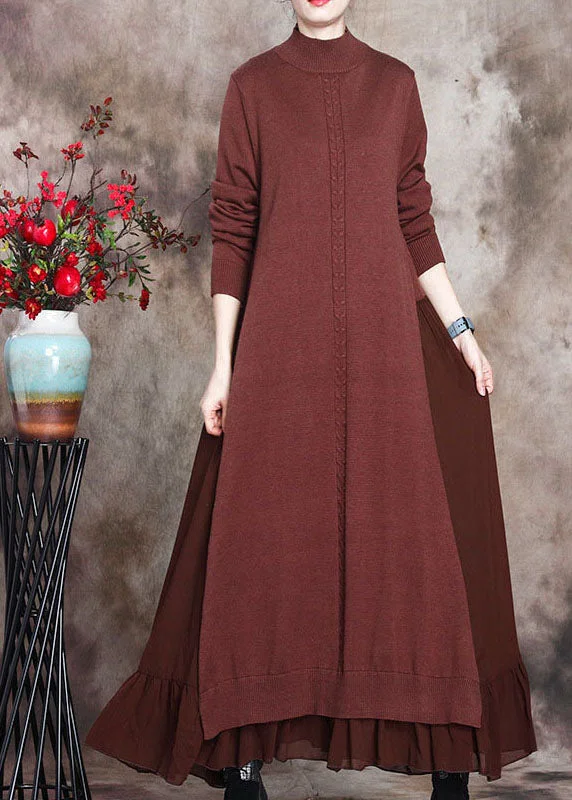 V - Neck Women's Ribbed Sweater Dresses with Belt for a Defined WaistWomen Chocolate Print Patchwork slim fit Fall Sweater Dress V - Neck Women's Ribbed Sweater Dresses with Belt for a Defined WaistWomen Chocolate Print Patchwork slim fit Fall Sweater Dress