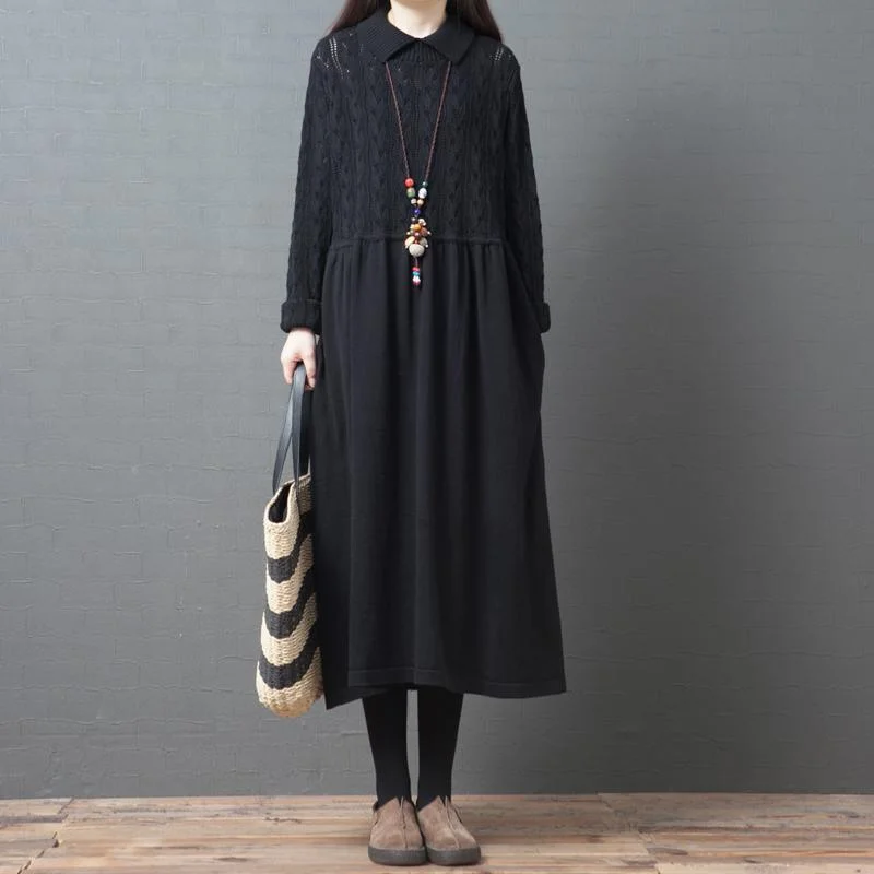 Belted Women's Cotton Blend Sweater Dresses for a Casual LookWomen lapel wrinkled Sweater dress outfit Beautiful black DIY knit dresses Belted Women's Cotton Blend Sweater Dresses for a Casual LookWomen lapel wrinkled Sweater dress outfit Beautiful black DIY knit dresses