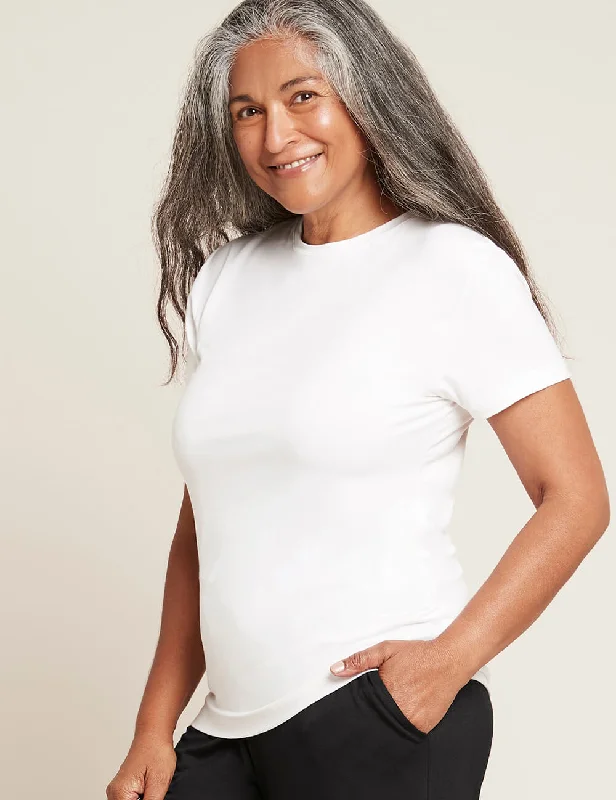 Tie - Dye Women T Shirt with a Bohemian VibeWomen's Crew Neck T-Shirt - White