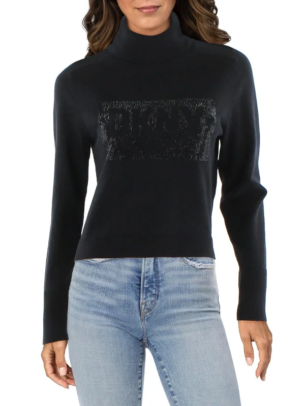 Open - Front Women's Cardigan - Style Mohair SweatersWomens Embellished Cropped Turtleneck Sweater Open - Front Women's Cardigan - Style Mohair SweatersWomens Embellished Cropped Turtleneck Sweater