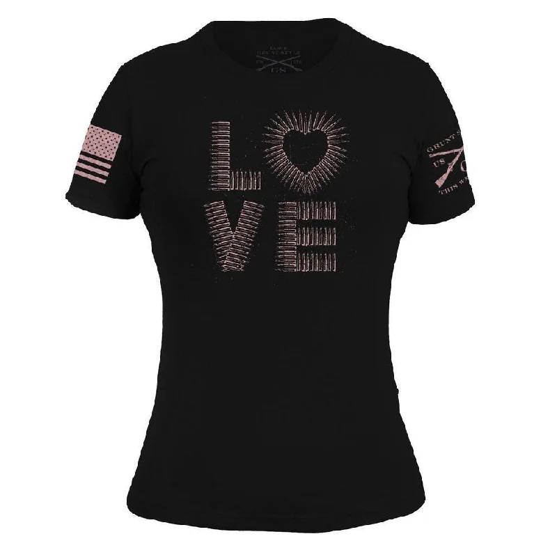 Plus Size Women T Shirt for a Comfortable and Flattering FitWomen's Love Ammo Slim Fit T-Shirt - Black Plus Size Women T Shirt for a Comfortable and Flattering FitWomen's Love Ammo Slim Fit T-Shirt - Black