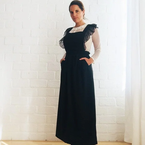 A - Line Women's Merino Wool Sweater Dresses in Classic StylesYou Made My Day 19th of January Ruffles Overall Dress and Skirt A - Line Women's Merino Wool Sweater Dresses in Classic StylesYou Made My Day 19th of January Ruffles Overall Dress and Skirt