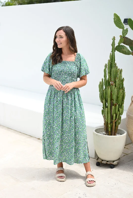 Strapless Women Dress with a Built - in Bra for Comfort and SupportAmalfi Dress - Green Strapless Women Dress with a Built - in Bra for Comfort and SupportAmalfi Dress - Green
