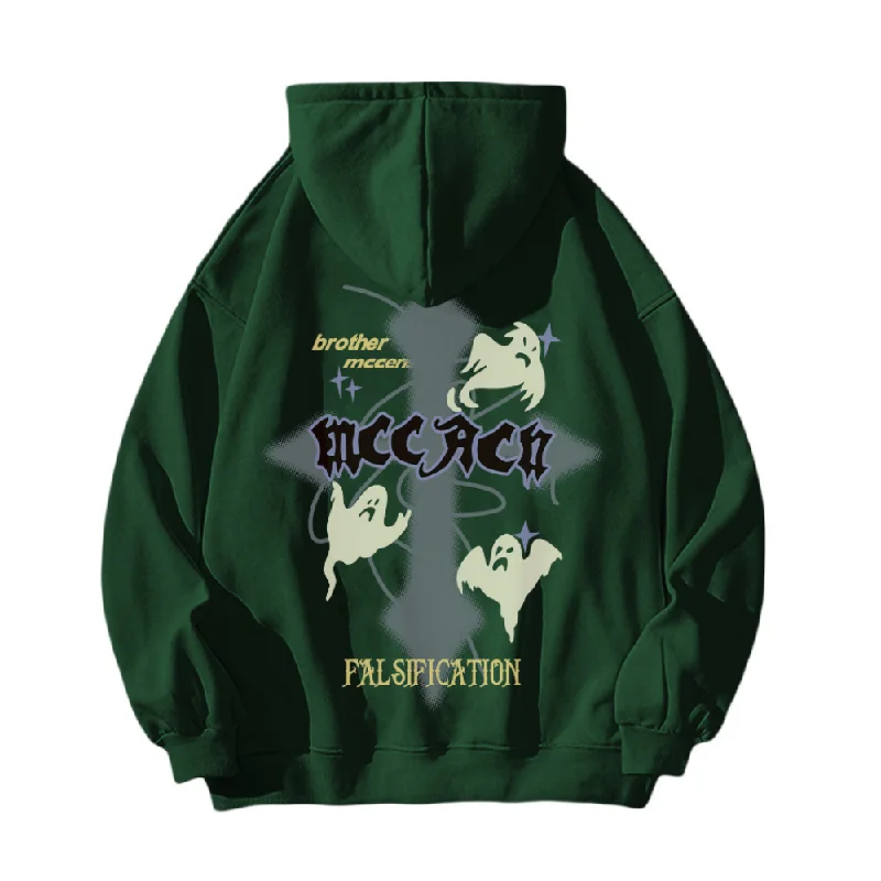 Women's sherpa - lined hoodie for extreme cold weather outdoor activitiesAmerican Dark Cross Ghost Print Hoodie Women's sherpa - lined hoodie for extreme cold weather outdoor activitiesAmerican Dark Cross Ghost Print Hoodie