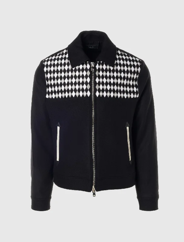 Women's quilted puffer jackets in a cropped silhouette for a modern twistDIAMOND EMBROIDERED WORK JACKET Women's quilted puffer jackets in a cropped silhouette for a modern twistDIAMOND EMBROIDERED WORK JACKET