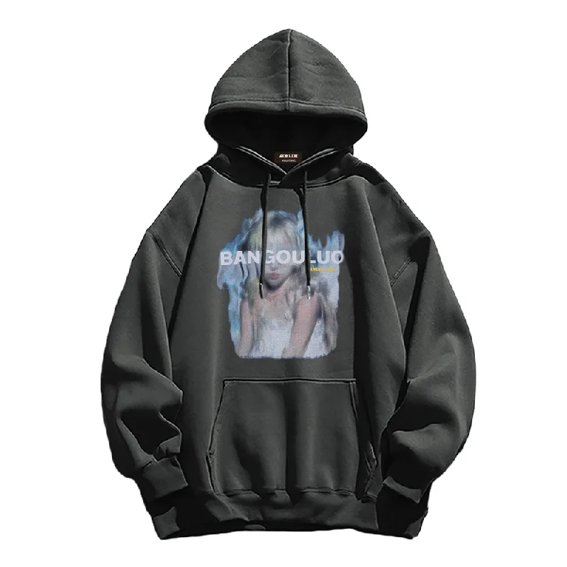 Angel Girl Print Hoodie