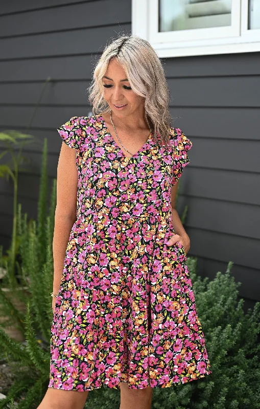 Shift Women Dress with a Simple and Classic Design for Everyday WearBetsy Dress - Summer Sunset Shift Women Dress with a Simple and Classic Design for Everyday WearBetsy Dress - Summer Sunset