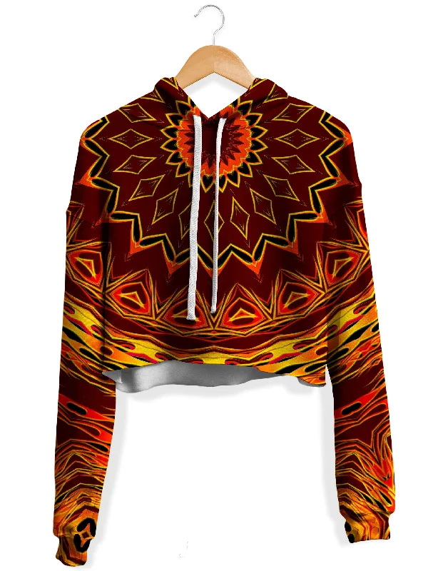 Women's pullover hoodie with a side slit for a modern and relaxed fitChain Reaction Fleece Crop Hoodie Women's pullover hoodie with a side slit for a modern and relaxed fitChain Reaction Fleece Crop Hoodie