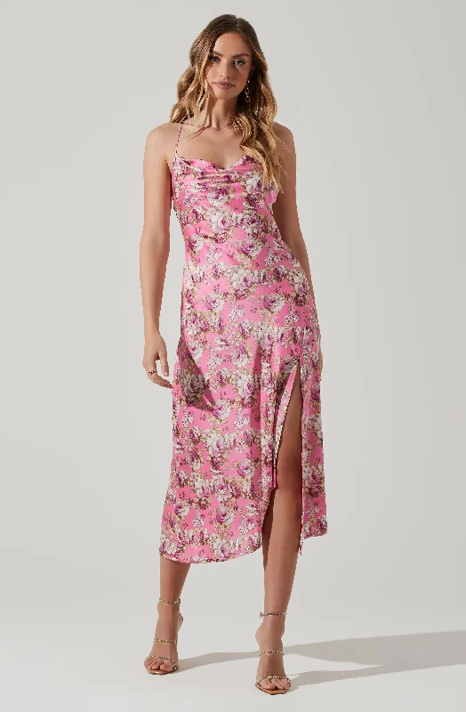 Shift Women Dress with a Simple and Classic Design for Everyday WearGaia Floral Midi Dress Shift Women Dress with a Simple and Classic Design for Everyday WearGaia Floral Midi Dress