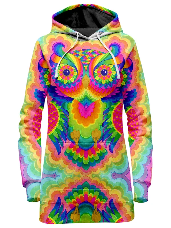 Cosmic Owl Hoodie Dress