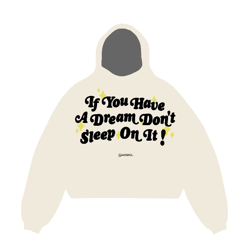 Women's graphic - printed sweatshirt featuring floral patterns for a feminine touchDream Hoodie - Bone Women's graphic - printed sweatshirt featuring floral patterns for a feminine touchDream Hoodie - Bone