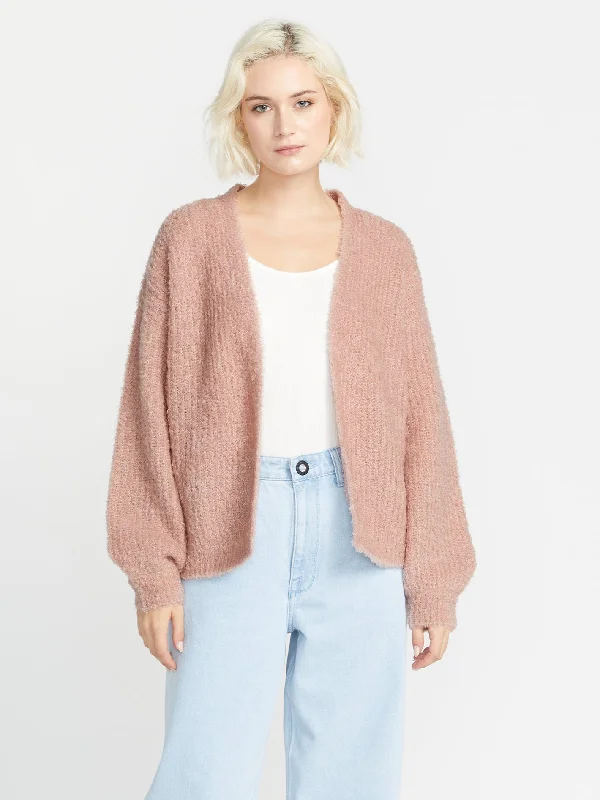 Women's double - breasted tweed jackets in classic colors for a sophisticated office lookEcostone Beach Cardigan - Winter Orchid Women's double - breasted tweed jackets in classic colors for a sophisticated office lookEcostone Beach Cardigan - Winter Orchid