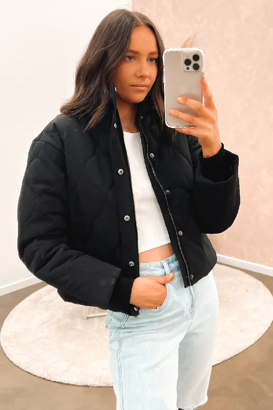 Women's cropped satin jackets in pastel shades for a glamorous evening outEezeh Quilted Puffer RVCA Black Women's cropped satin jackets in pastel shades for a glamorous evening outEezeh Quilted Puffer RVCA Black
