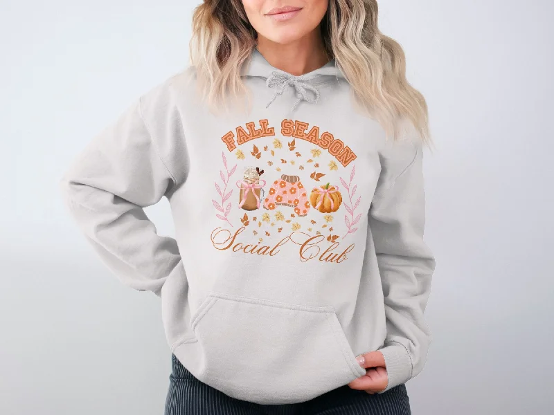 Women's mock - neck sweatshirt made of moisture - wicking material for fitness useFall Autumn Social Club Organic Cotton Hoodie Women's mock - neck sweatshirt made of moisture - wicking material for fitness useFall Autumn Social Club Organic Cotton Hoodie