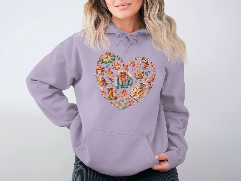 Women's tie - dye hoodie in bright colors for a retro and eye - catching styleFall heart Organic Cotton Hoodie Women's tie - dye hoodie in bright colors for a retro and eye - catching styleFall heart Organic Cotton Hoodie