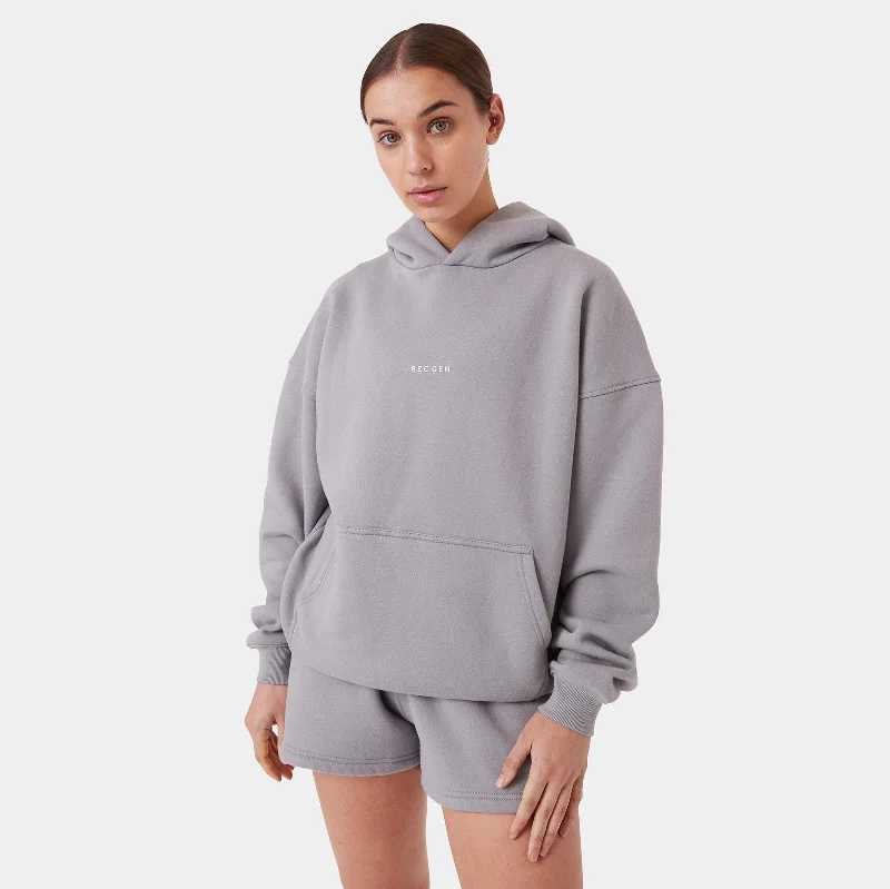 Women's denim jackets with distressed details for a casual and edgy lookREC GEN - Float Fleece Hood Chalk Grey Women's denim jackets with distressed details for a casual and edgy lookREC GEN - Float Fleece Hood Chalk Grey