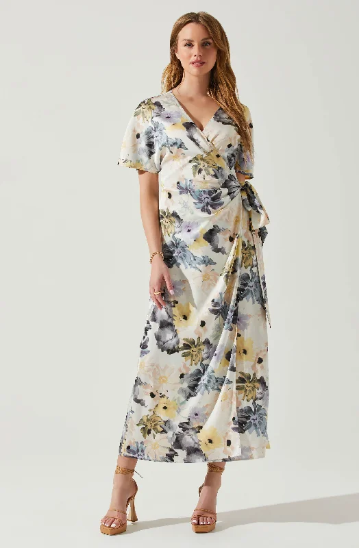 Little Black Women Dress with Sequins for a Glamorous Night OutFloral Short Sleeve Wrap Front Maxi Dress Little Black Women Dress with Sequins for a Glamorous Night OutFloral Short Sleeve Wrap Front Maxi Dress