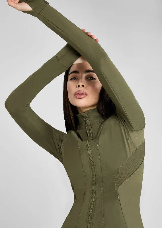 Women's double - breasted tweed jackets in classic colors for a sophisticated office lookGreen Core Fitted Jacket Women's double - breasted tweed jackets in classic colors for a sophisticated office lookGreen Core Fitted Jacket