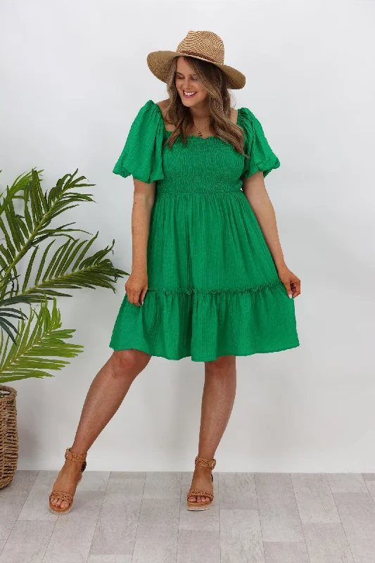 Maxi Women Dress with Floral Print for a Bohemian VibeIris Maxi Puffy Sleeve Dress Green Maxi Women Dress with Floral Print for a Bohemian VibeIris Maxi Puffy Sleeve Dress Green