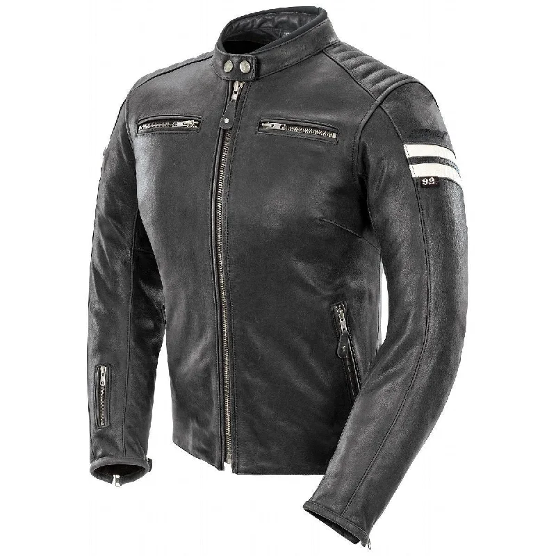 Women's denim jackets with distressed details for a casual and edgy lookJoe Rocket Classic 92 Womens Black and White Leather Jacket Women's denim jackets with distressed details for a casual and edgy lookJoe Rocket Classic 92 Womens Black and White Leather Jacket