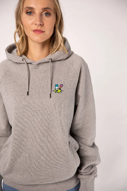 Kleiner Klopfer | Bestickter Bio-Baumwoll Frauen Hoodie